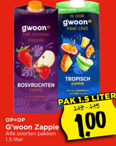  gwoon fruitdrank coolste zappie chill bosvruchten soorten pakken 1 5 liter tropisch pak 00 