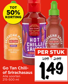  go-tan chilisaus 50 go tan bracha hot chilli mayo chili soorten ml extern 00 stuk 