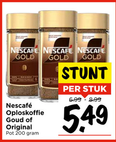  nescafe oploskoffie 200 gold goud original pot stuk 