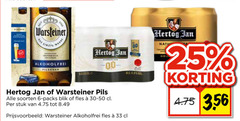  hertog jan warsteiner blikjes bier 6 33 alkoholfrei pilsener pils soorten blik fles stuk 00 