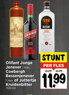  kruidenbitter jenever bessenjenever 1 700 coebergh wit wild olifant jonge liter juttertje ml fles 