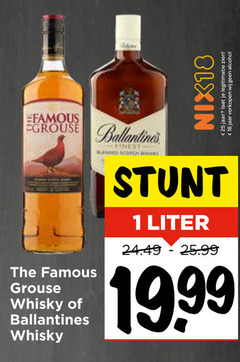  ballantines famous grouse whisky 1 18 25 egrouse finest blended scotch nix18 jaar legitimatie alcohol liter 