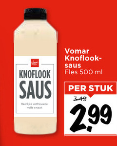  snacksaus 500 knoflook saus vertrouwde volle fles ml stuk 