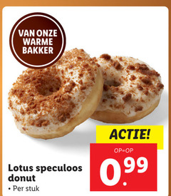  donuts warme bakker lotus speculoos donut stuk 