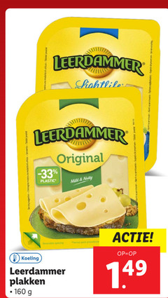  leerdammer kaasplakken 160 serving suggestion serveertip taal plastic original mild koeling 