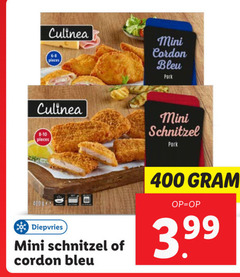  cordon bleu 400 pieces mini park schnitzel diepvries 3.99 