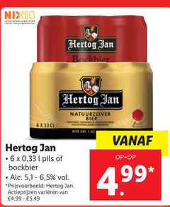  hertog jan speciaalbieren blikjes bier 1 6 18 25 nix18 jaar alcohol legitimatie bockbier natuurzuiver traditioneel granen 33 l pils 5 varieeren 