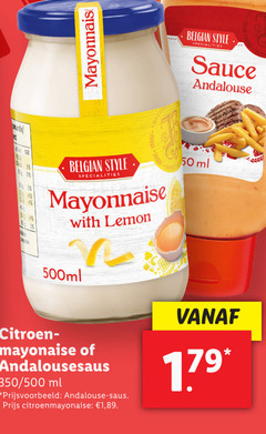  mayonaise 1 3 5 17 50 belgian style sauce andalouse with lemon ml 500ml citroen 350 500 saus citroenmayonaise 