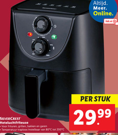  silvercrest friteuse 8 30 80 120 160 200 min online lidl.nl heteluchtfriteuse frituren grillen bakken garen temperatuur traploos instelbaar stuk 