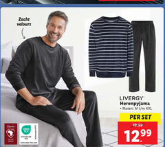  herenpyjama 100 supporting initiative cotton africa zacht velours standard hohenstein livergy maten xxl 