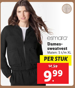  damessweatjas esmara dames sweatvest maten xl stuk 