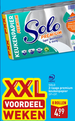  solo keukenpapier 2 8 50 xxl premium rollen vellen super absorberend stevig minder papier mind ecolabel voordeel weken 