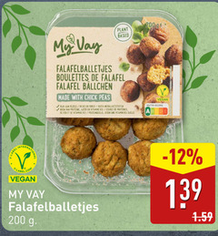  falafelballetjes 200 plant based falafel with peas rijk vezels riche proteine vitamine source proteines vitamin nutri score label international my 