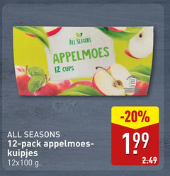  appelmoes 12 all seasons cups pack kuipjes 