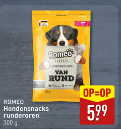  hondensnacks 300 germany romeo classic oren rund verteerbaarheid tandverzorging runderoren 