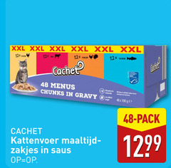  kattenvoer 12 48 100 xxl chicken cachet menus chunks gravy 12x salmon vitamins without added colourants minerals and preservatives sugar ge pack maaltijd zakjes saus 