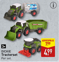  miniatuurtractor 3 dickie tractorset fendt feast 