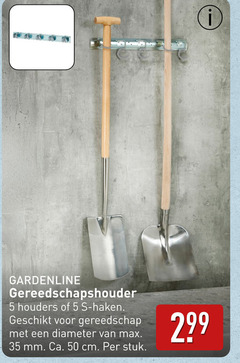  tuingereedschapshouder 5 35 50 gardenline gereedschapshouder houders haken gereedschap diameter mm ca. cm stuk 