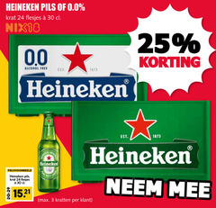  heineken 0.0 krat bier 3 24 25 30 pils nix18 alcohol free origina malt kratten 