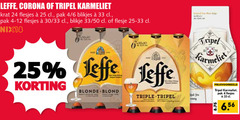  leffe karmeliet speciaalbieren krat bier blikjes 4 16 24 25 30 33 55 corona tripel pak 6 blikje 50 flesje 25-33 nix18 le effe blonde blond triple 