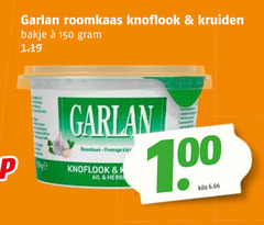  garlan roomkaas 100 150 knoflook kruiden bakje re fromage herb kilo 