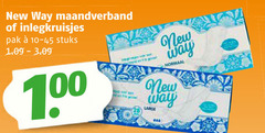  new way inlegkruisjes maandverband 100 444 pak stuks normaal large 