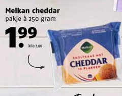  melkan cheddar 250 pakje kilo plakker 