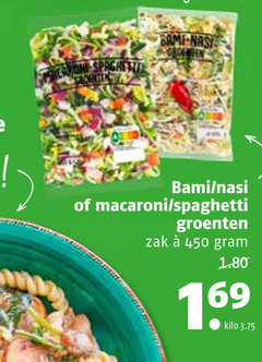  groentenpakket 450 bami nasi macaroni spaghetti groenten zak 1 69 kilo 