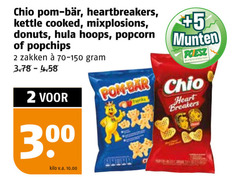  chio zoutjes 2 300 pom bear heartbreakers kettle cooked donuts hula hoops popcorn popchips zakken bar paprika 5 munten supermarkten heart breakers kilo v.a. 