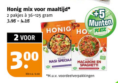  honig maaltijdmix 2 mix maaltijd 3 5 munten supermarkten nasi macaroni spaghetti kilo v.a. m.u.v 