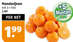  mandarijnen 1 kilo 5 munten supermarkten 