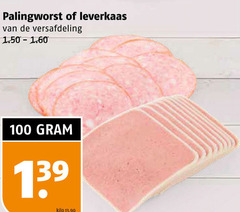  leverkaas palingworst 100 versafdeling kilo 