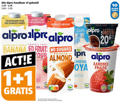  alpro soja melk 1 10 20 50 houdbaar gekoeld cent laag verzadigde vetten faible graisses naturally smooth fruit banana sugars plant calc roasted almond nutri score protein chocolate flavour high pudding cup 02 avec vit aardbei fraise chilled for fresh taste based calcium from soya combinatie kassa 