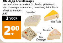  geitenkaas camembert buitenlandse kaas 2 200 1 25 borrelkaasjes smaken st. paulin bleu saint florin bak 