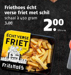  patat 450 verse friet schil schaal 20 kilo 