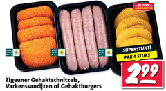  saucijzen zigeunerschnitzel gehaktschnitzels 4 beter leven zigeuner varkenssaucijzen pak stuks 2 