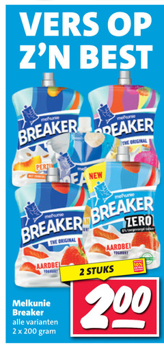  melkunie zuivelsnack 2 10 200 vers best breaker original fa new zero aardbei yoghurt stuks 