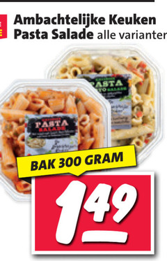  salade 300 ambachtelijke keuken pasta bacardi bak 