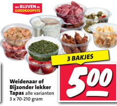  tapas 3 500 weidenaar bakjes 