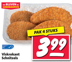  visschnitzel 4 viskrokant schnitzels pak stuks 