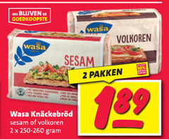  wasa knackebrod 2 10 sesam volkoren pakken 