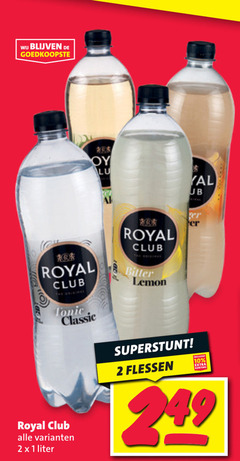  royal club frisdrank 1 2 10 tonic classic liter lu from original bitter lemon flessen 