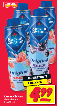  karvan cevitam limonadesiroop 2 10 100 600 am original nat cassis natuurlijk blikken ei ml 