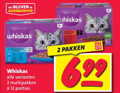  whiskas kattenvoer 2 10 12 multipakken porties 1 pakken 