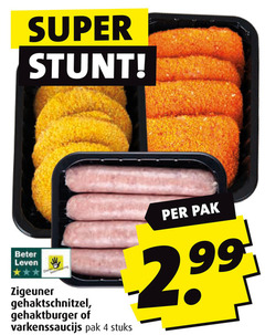  gehaktschnitzels zigeunerschnitzel hamburgers 4 super beter leven zigeuner gehaktschnitzel gehaktburger varkenssaucijs pak stuks 