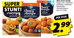  mora snacks kroketten bitterballen 4 12 16 super four oven airfryer bamischijven tranches bami ca. viandel boeuf rundvlees hapjes mix bouchees diepvries pak stuks stuk 