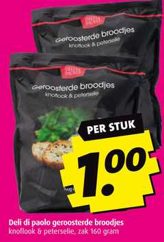  broodjes 100 160 deli paolo geroosterde knoflook peterselie stuk zak 