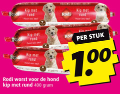  rodi hondenvoer 400 origineel recept kip rund peter av worst hond kin stuk 