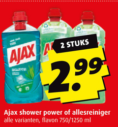  ajax allesreiniger 2 stuks shower power 750 ml 