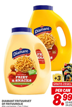  diamant frituurvet frituurolie 3 20 100 vet goudgeel friet moot ruk snacks plantaardige olie liter zegels 